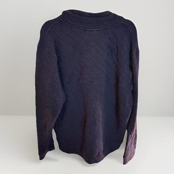 Patagonia Organic Cotton Quilted Snap Pullover - Navy (XL) - Picture 3 of 4